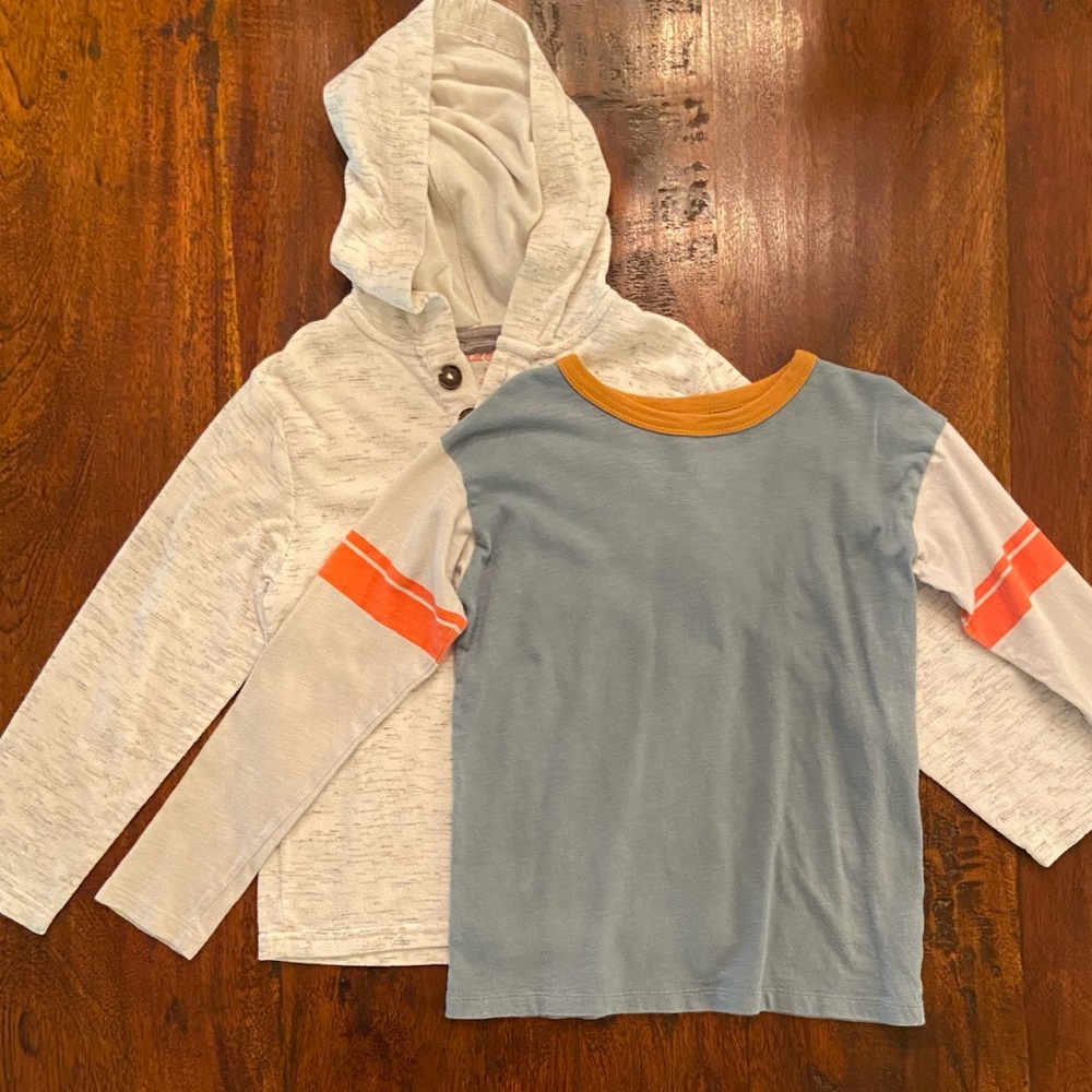 Bundle of 2 Boys Long-Sleeve Shirts (Crewcuts & Cat & Jack)